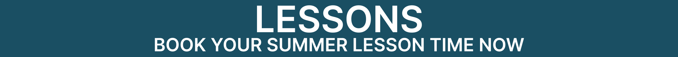 Book your summer lesson time now